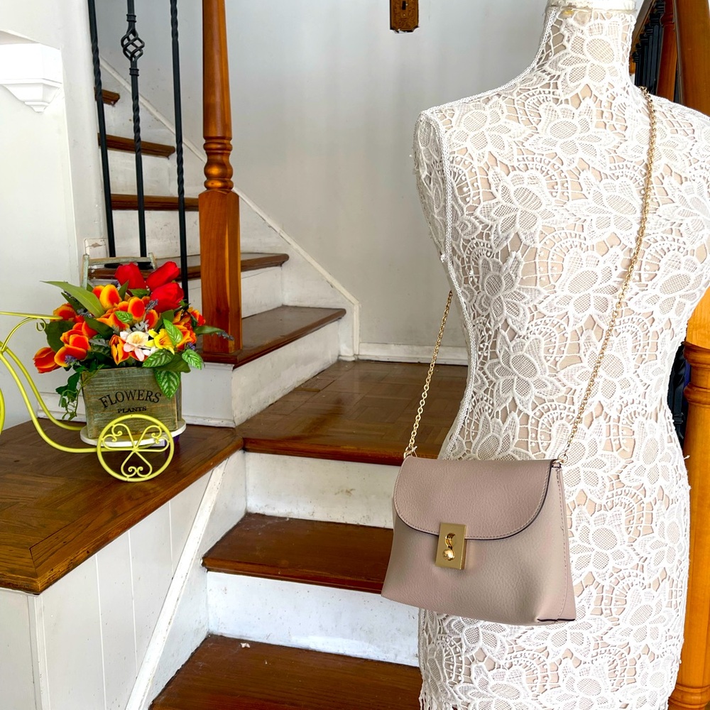 NWT H&M beige crossbody chain bag